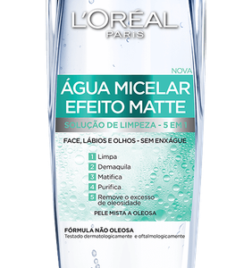 agua micelar efecto mate limpieza5 en 1 lorealparis 200ml