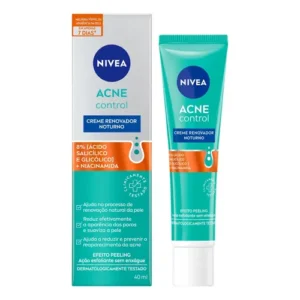 creme facial renovador nivea acne control noturno 40ml